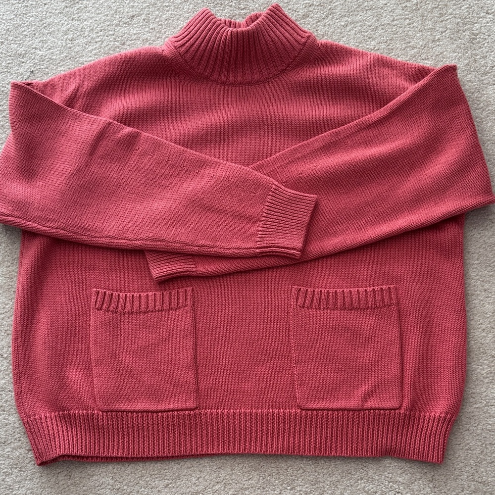 J. Crew Pink Turtleneck Sweater